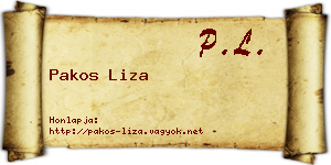 Pakos Liza névjegykártya